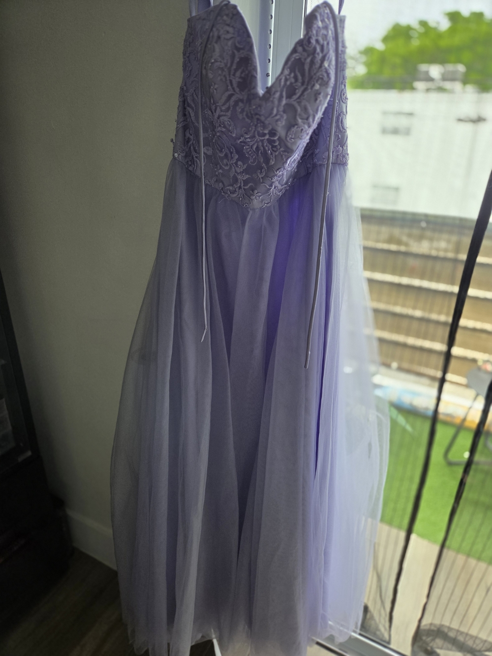 Elegant Lavender Tulle Formal Dress for Girls with Embroidered Bodice